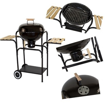 Grill okrągły, węglowy. Popielnik POKRYWA GW0101