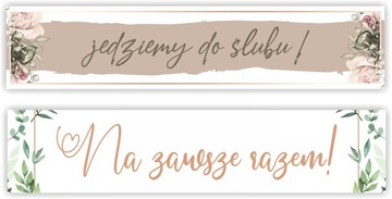 TABLICE ŚLUBNE dekoracyjne auta na ślub z imieniem