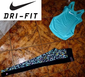 NIKE PRO DRI FIT komplet dres ORYGINAŁ legginsy i bluzka r S 36 NOWOŚĆ