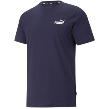 T-shirt Męski Puma 58666806 ESS SMALL LOGO Granatowy XL