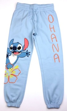 Spodnie dresowe damskie Disney Stitch OHANA r. M Kieszenie Wyszycie Nadruk