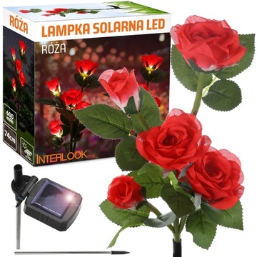 OGRODOWA WBIJANA LAMPA SOLARNA 4 LED REFLEKTOR SPOT BIAŁY CIEPŁY