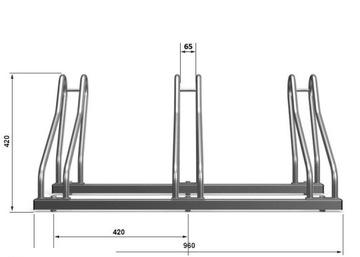 ПОДСТАВКА ДЛЯ ВЕЛОСИПЕДОВ КРЕСТОВЫЕ ВЕЛОСИПЕДЫ 3 ОЦИНКОВАННЫХ ВЕЛОСИПЕДОВ