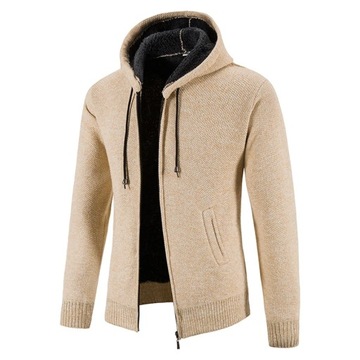 Winter Men's Cardigans Hooded Sweaters Slim FIit C