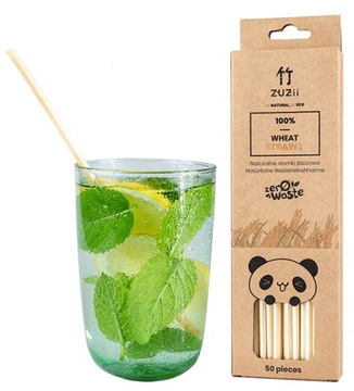 ZUZii EKO ECO NATURALNE SŁOMKI ZBOŻOWE 50 SZTUK (10809)