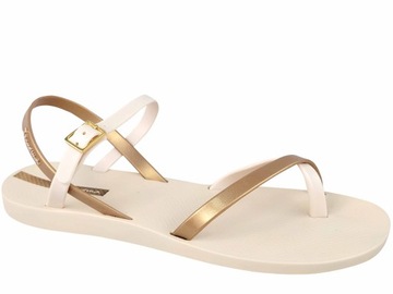 IPANEMA FASHION SANDAL VIII SANDAŁY PLAŻOWE MIEJSKIE DAMSKIE BEŻOWE ZŁOTE