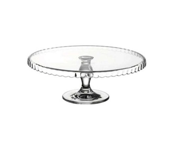 PATERA SZKLANA NA NÓŻCE CIASTO TORT OWOCE 32CM