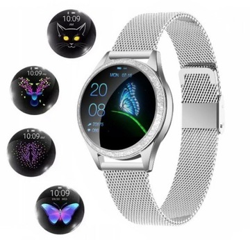 СМАРТ-ЧАСЫ ЖЕНСКИЕ OLED-ЧАСЫ ORO CRYSTAL SILVER