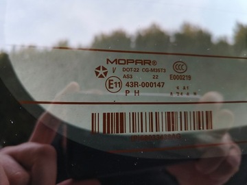 DODGE DURANGO PXJ 2022 VÍKO KUFRU ZADNÍ KUFRU SKLO (OKNO) SPOILER KLIKA USA