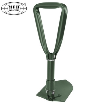 Складная военная лопата MFH Green OLIV Field Shovel с чехлом +Бесплатно