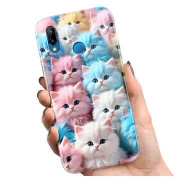 ETUI DO TELEFONU HUAWEI P20 LITE CASE POKROWIEC WZORY + SZKŁO HARTOWANE