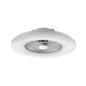 Lampa sufitowa biała wentylator do sypialni LED smart