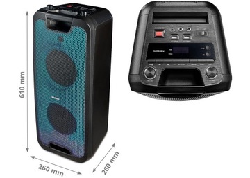 ПОРТАТИВНЫЙ ДИНАМИК ДЛЯ ВЕЧЕРИНКИ MD44400 2x22 Вт RMS LED