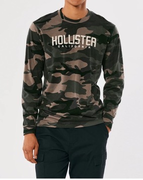 lekka bluza Hollister longsleeve moro camo L