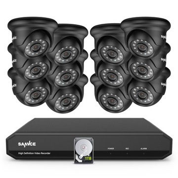 SANNCE 16CH zestaw kamer CCTV 1080p Full HD-1TB