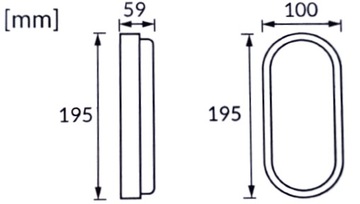 LAMPA ŚCIENNA SUFITOWA ZEWNĘTRZNA PLAFON ŁAZIENKOWY LED 12W IP65