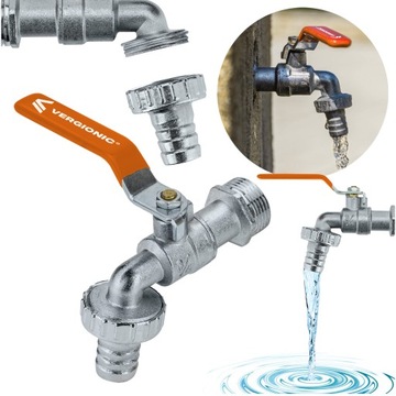 FAP, КРАН ШАРОВОЙ, СЛИВНОЙ, садовый, M 3/4