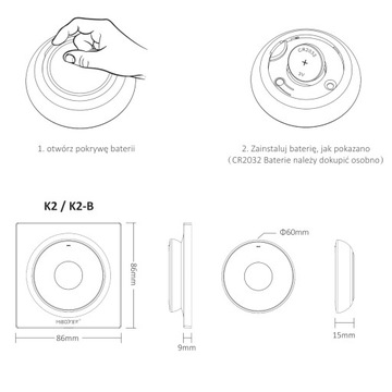 Miboxer K2 стена дистанционного управления светодиодным CCT/Mono 2,4 ГГц белый Mlight