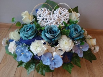 Могильный халат композиция сердце плетеное