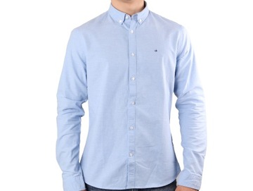 Koszula męska CALVIN KLEIN LS OXFORD STRETCH SHIRT SKY BLUE