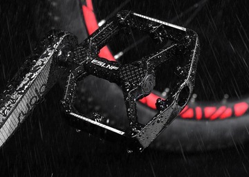 ВЕЛОСИПЕДНЫЕ ПЕДАЛИ металлическая платформа, черный алюминий, ПРОЧНЫЕ ШПИЛЬКИ MTB 9/16