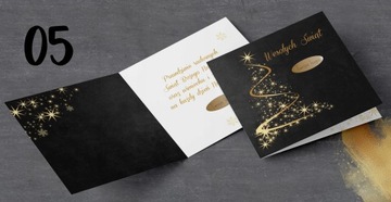 Firmowe kartki świąteczne Boże Narodzenie Z LOGO - Papier perłowy + koperta