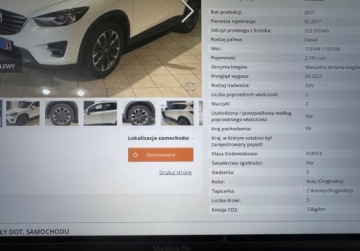 Mazda CX-5 II 2017 Mazda CX-5 jak nowebezwypadkoweserwis aso biala perla4x4 2.2 Diesel, zdjęcie 24