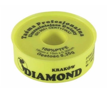 TAŚMA TEFLONOWA PROFESJONALNA 15 metrów x 19mm