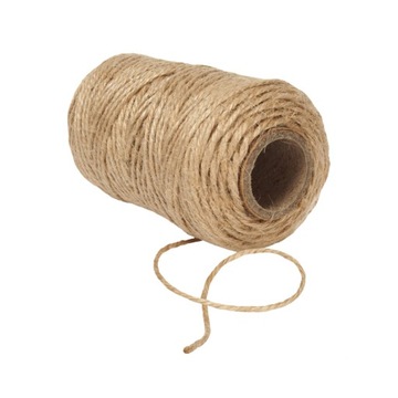 SZNUREK JUTOWY 2mm 100g OZDOBNY NATURALNY JUTA SZNUREK Z JUTY 50m PAKOWY