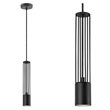 Lampa Wisząca Żyrandol Tuba Druciana Metal GU10