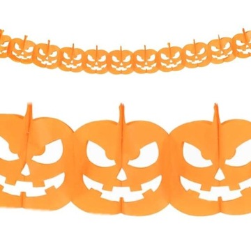 GIRLANDA BANER DYNIE NA HALLOWEEN POMARAŃCZOWE OZDOBY DEKORACJE 170 cm