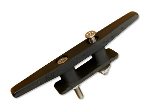 Knaga 180 mm czarna z zestawem do mocowania