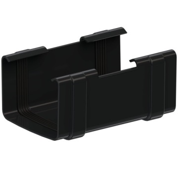 KROP PVC ZŁĄCZKA RYNNY KWADRATOWEJ 135 CZARNA 9005