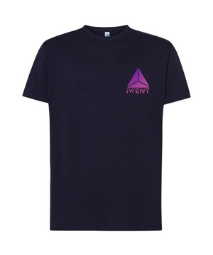 T-shirt 170g - koszulka z własnym małym nadrukiem rozmiar L