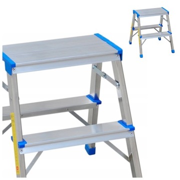 ДВОЙНАЯ РУЛЕВАЯ АЛЮ ЛЕСТНИЦА. 1+1 СТУЛ