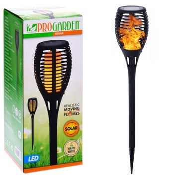 LAMPA SOLARNA OGRODOWA DO OGRODU LED POCHODNIA EFEKT PŁOMIEŃ OGIEŃ 58 CM