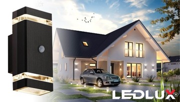 Светодиодный уличный фасадный светильник, садовый бра, датчик движения и сумерек