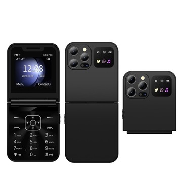 SERVO A50 Pro Dual SIM Flip 2G Bar Phone for Seniors - Black/Language 2