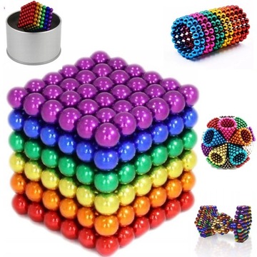 МАГНИТНЫЕ ШАРИКИ БОЛЬШИЕ 5ММ 216 ШТ. РАДУЖНЫЕ МАГНИТНЫЕ БЛОКИ