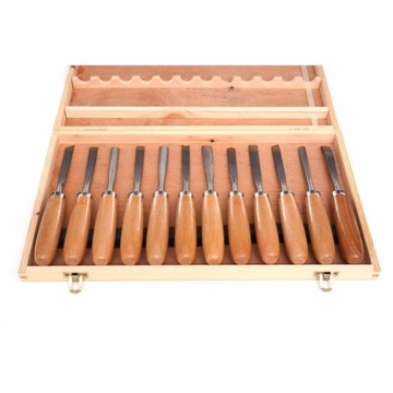 стамески столярные по дереву, набор, 12 шт.