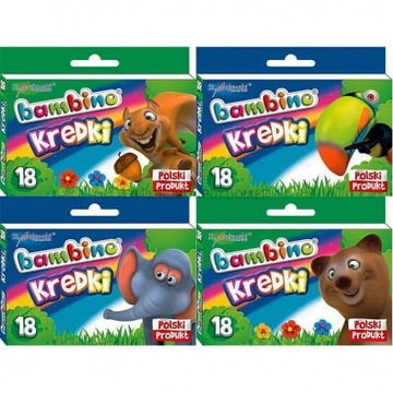 Kredki grafionowe Bambino 18 kolorów.