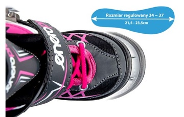 Роликовые коньки ENERO 4in1, роликовые коньки, светодиодные женские роликовые коньки с регулировкой 38-41