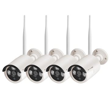 ZESTAW DO MONITORINGU 4x KAMERA IP WIFI ZEWNĘTRZNA + MYSZ + REJESTRATOR