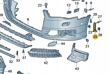Nowy Uchwyt zderzaka nadkola Audi A6 C7 PRAWA