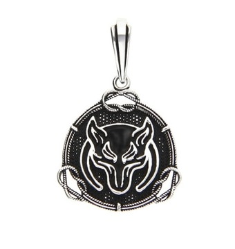 WISIOREK SREBRNY WILK AMULET W596