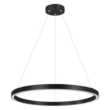 LIGHT PRESTIGE MIDWAY LP-033/1P S BK LAMPA WISZĄCA CZARNA RING KOŁO 60CM