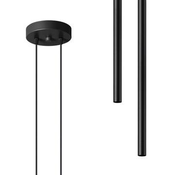 Lampa wisząca FONTANA 2 czarna nowoczesny styl do jadalni i kuchni led