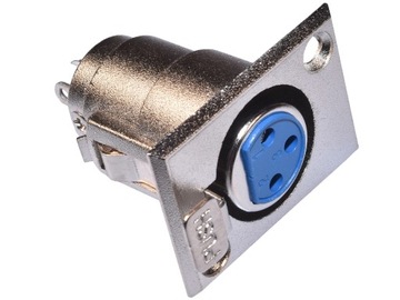 Gniazdo mikrofonowe XLR CANON żeńskie do obudowy