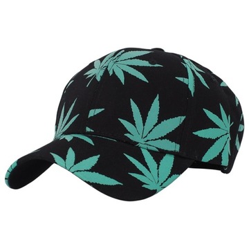CZAPKI Z DASZKIEM WEED TRAWKA MĘSKIE DAMSKIE BLACK