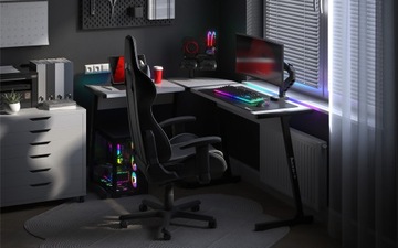 Игровой стол для игрока Corner Huzaro Hero 6.0 White RGB LED RGB